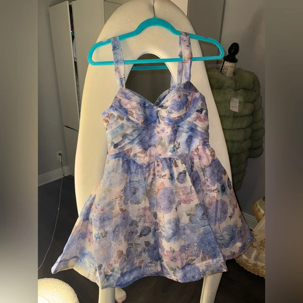Zimmermann Floral rebellion mini Dress size 1 fits like small - Picture 2 of 6